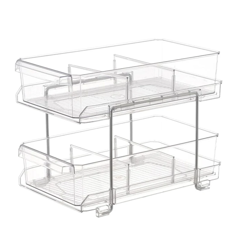 

Desktop Shelf Multilayer Partition Layered Transparent Bathroom Bathroom Sink Desk Cosmetic Storage Rack Durable Easy To Use