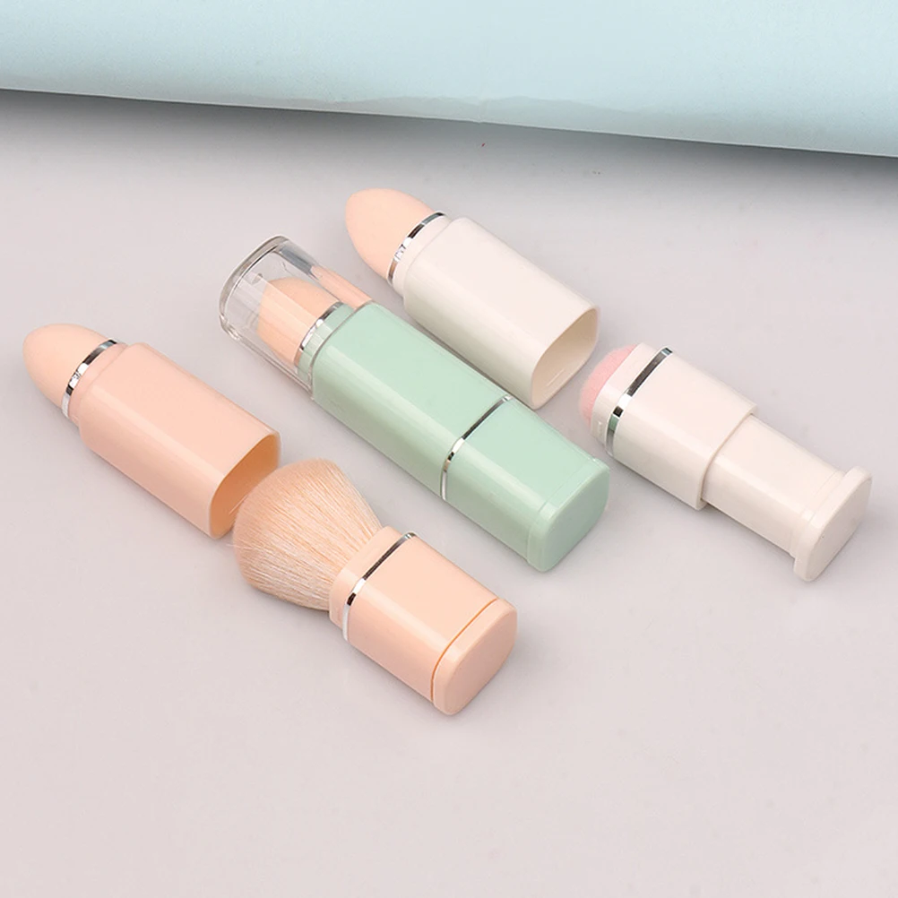 Travel Portable Retractable Makeup Brush 2 in 1 Multi Use Face Brush for Blush Foundation Loose Powder Smooth Application Women