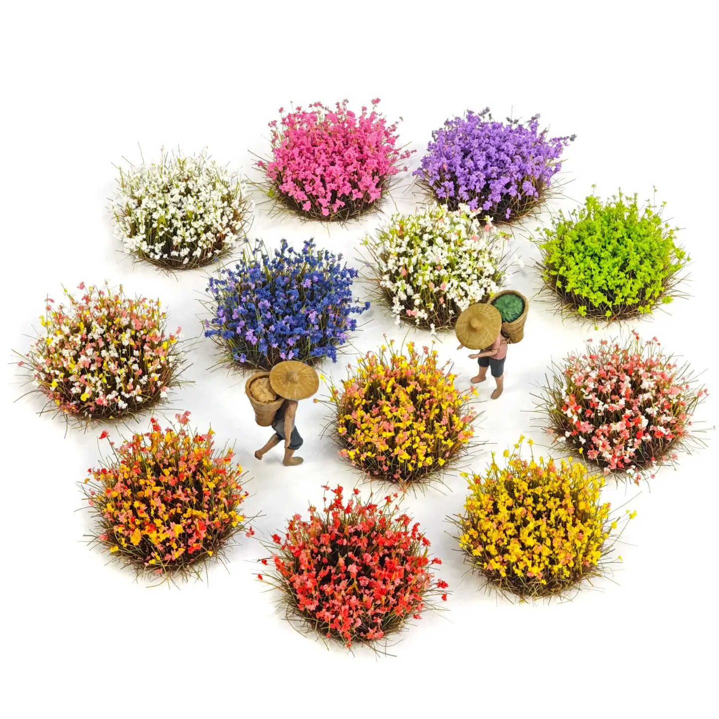 Kits de Modelos de Flores Estáticas de 11 mm de Altura, Materiales de Simulación de Hierba y Arbustos, Materiales de Construcción de Jardines DIY, Accesorios para Dioramas