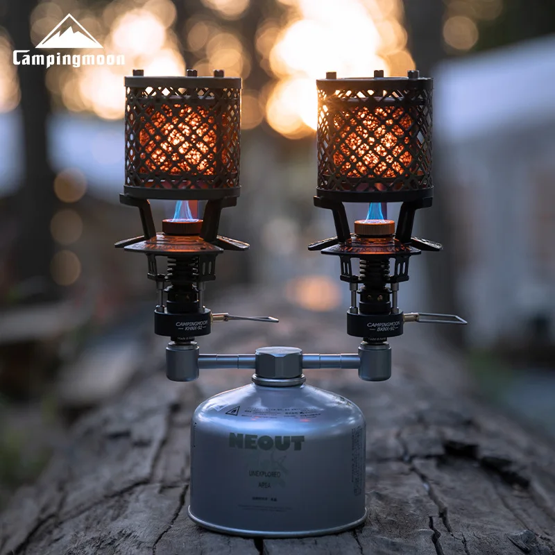 CAMPINGMOON Z24 سبائك الألومنيوم واحد إلى اثنين في الهواء الطلق التخييم نزهة الغاز مصباح الموقد محول إمدادات واحدة اثنين #4