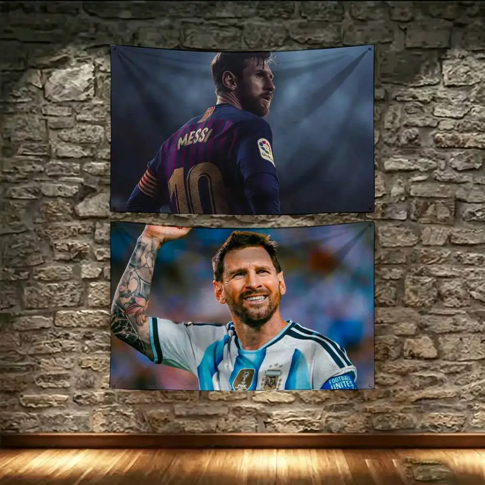 Lionel Messi  Room Decoration Wall Tapestry Hanging Aesthetic Bedrooms Advertising Banner