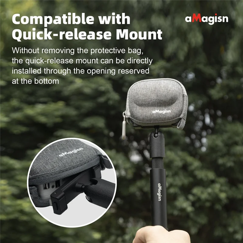 AMAGISN ミニ収納ケースキャリングケースハンドバッグハード保護ボックス Insta360 GO 3 アクションカメラ部品アクセサリー