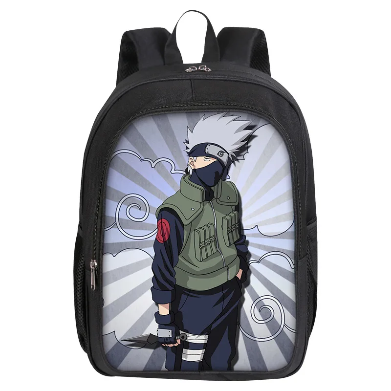 Mochila Estudante Naruto dos desenhos animados, casual e leve, almofada de ombro impermeável, resistente a manchas, mochila de grande capacidade, nova