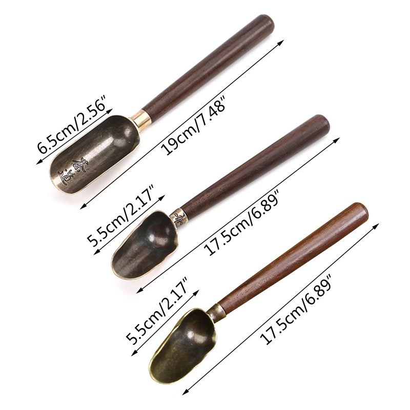 Cucchiaio da tè cinese cucchiaio da tè in rame cucchiaio foglie di tè supporto per choser accessori per tè Kung Fu cinese di alta qualità strumento per il tè