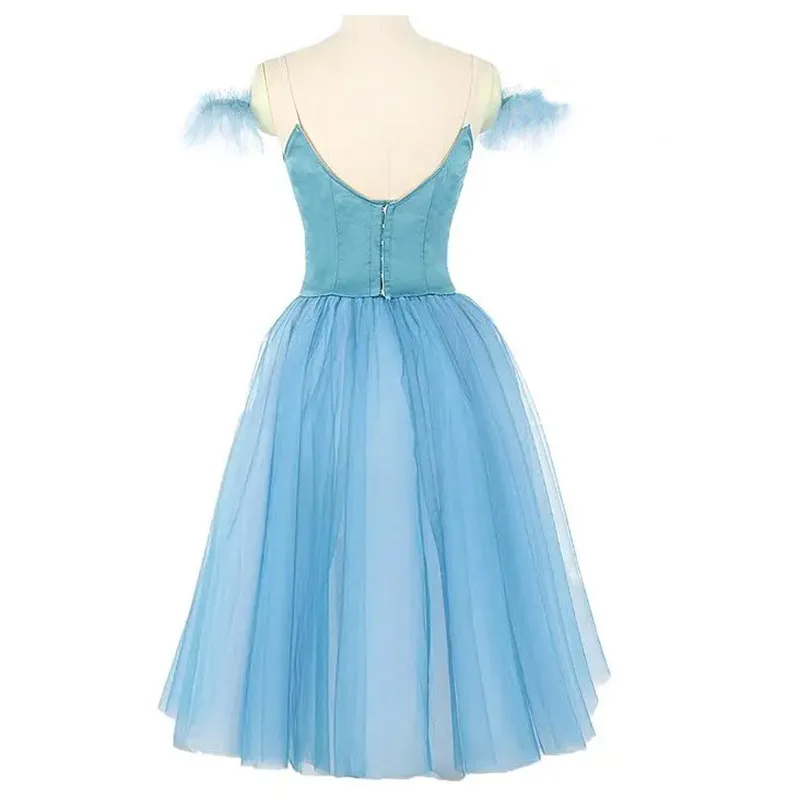 Good Quality Blue Romantic Juliette Ballet Dress,Professional Big Swing Balet Soft Dress For competition Ballerina Dress