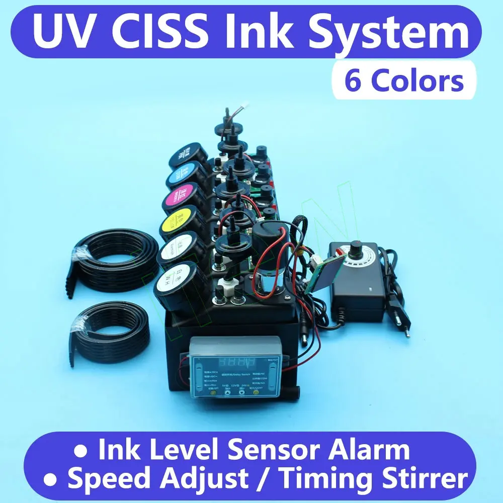 Imagem -06 - Sistema uv Dtf Ciss White Ink Tank Kit Dispositivo Máquina com Agitador Mixer Verniz Led Ink Temporizador Agitador Kit