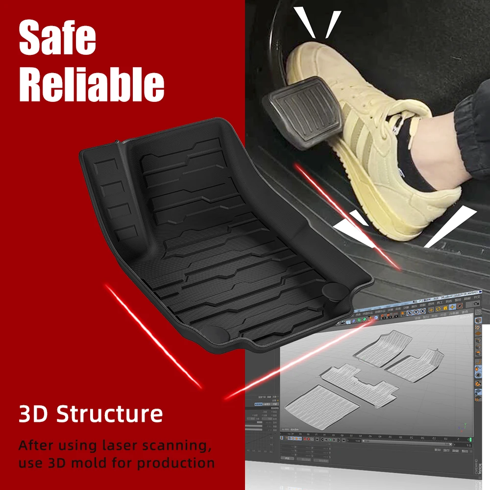 حصيرة أرضية سيارة عالية الجودة مخصصة لسيارة شيفروليه الاعتدال 2022 مخصصة TPE ثلاثية الأبعاد سجادة سيارة مقاومة للماء