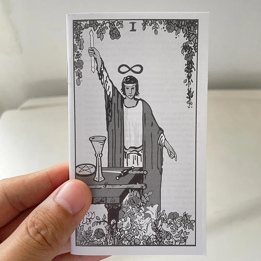 Baraja de Tarot rusa de lámina dorada de 12x7cm, cartas de adivinación para principiantes con guía Toro Taro