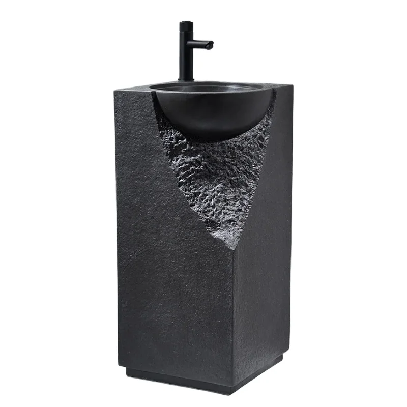 Simple Modern Integrated Washbasin Vertical Wash Basin  Creative Artificial Stone Vertical Hand Washing