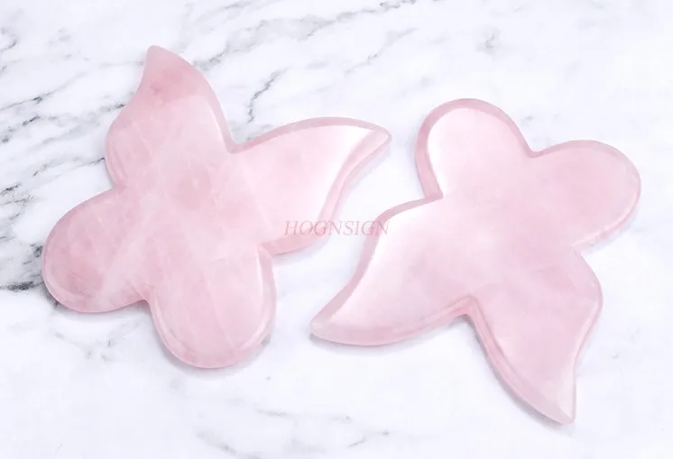 Natural powder crystal jade scraping board butterfly shaped shaving board for all body use