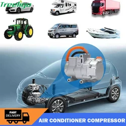 New Energy Automotive DC Electric Air Conditioner Compressor 12V 24V 18cc A/C Conditioning Compressor For Car Truck Bus Tractor