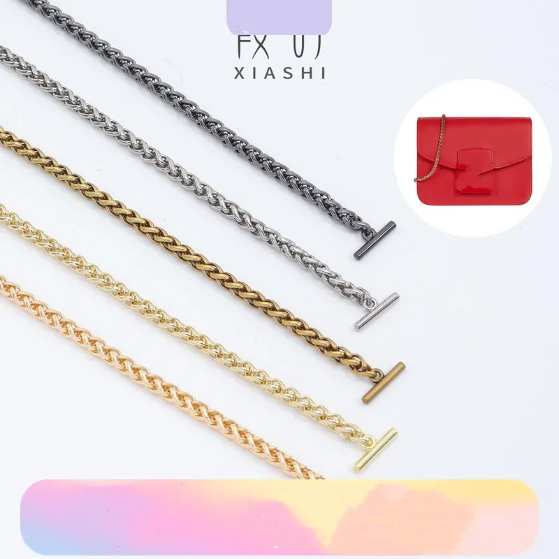 

F La Bag T Hook Chain Bag Strap Metal Bag Accessories Luxury Designer Bag Chain Strap Handbag Shoulder Crossbody Bag Chain Strap