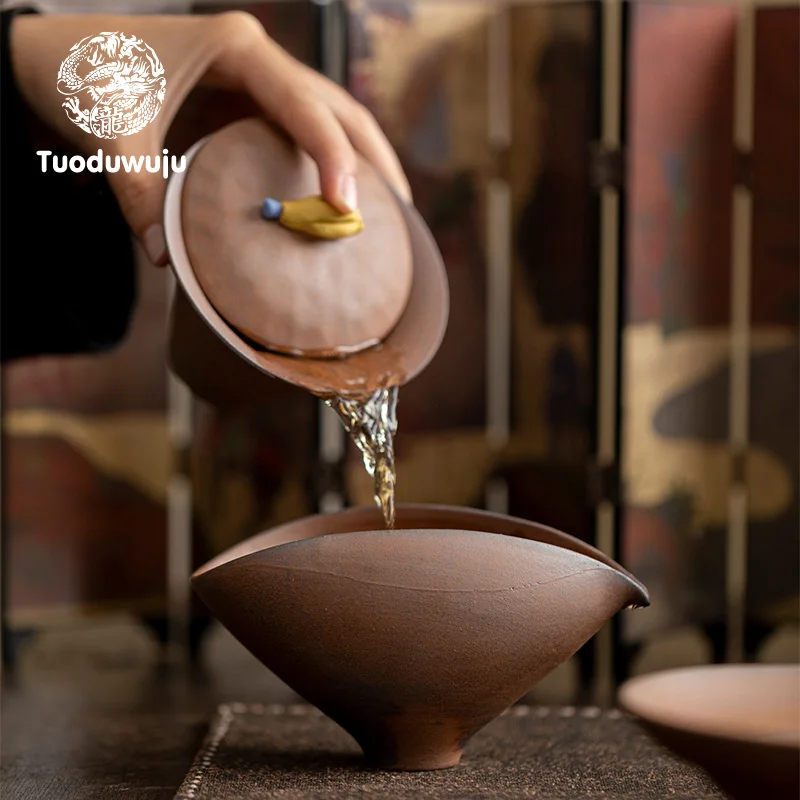 Ceramic water droplet fair cup, old rock mud tea set, home use ceramic tea distribution device, tea sea level cup.