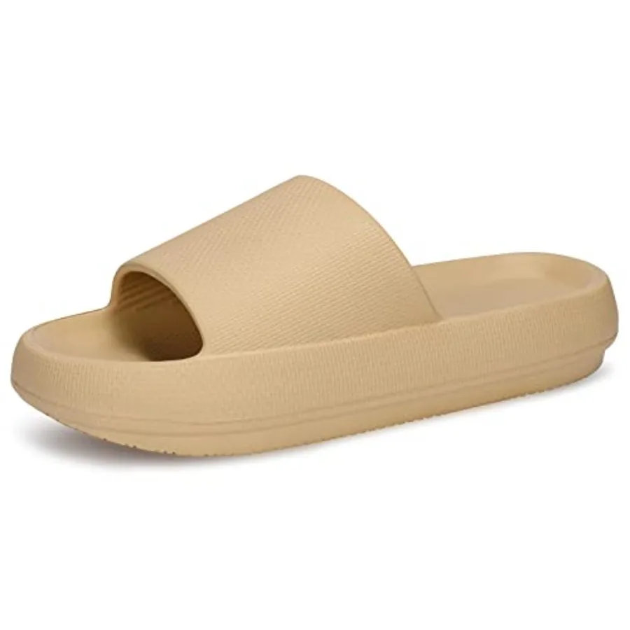 

welltree Slides for Women Men Pillow Slippers Non-Slip Bathroom Shower Sandals Soft Thick Sole Indoor and Outdoor Slides