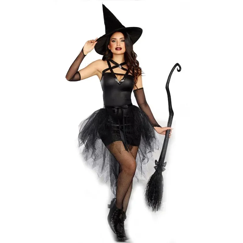 

Halloween Witch Demon Day Of The Dead Masquerade Ball Performance Costume