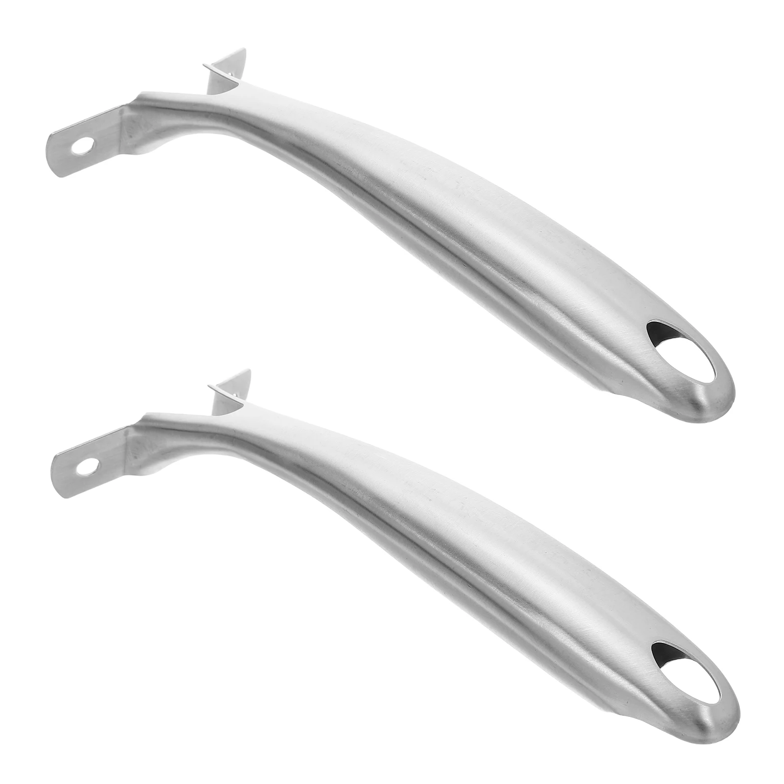 

2pcs Stainless Steel Pan Replacement: Universal Detachable Frying Skillet Side Grip Heat Resistant Cookware Handle For Saucepan