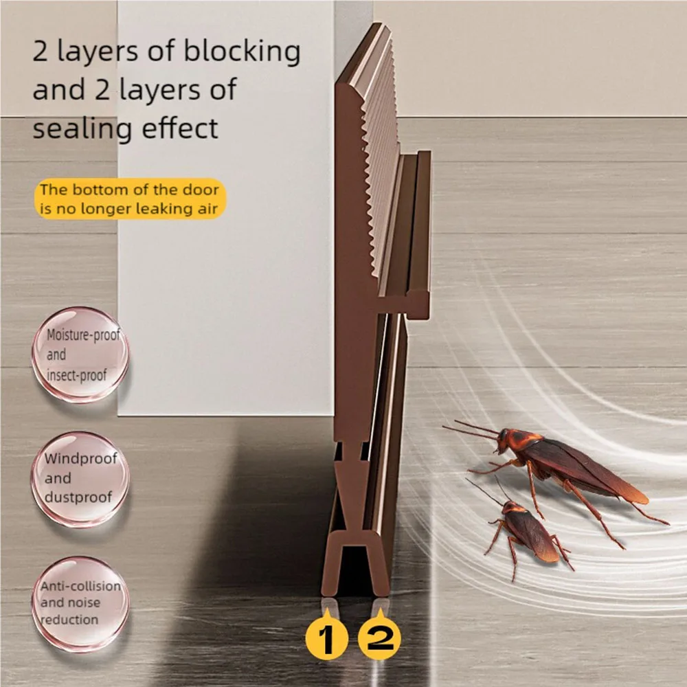 93cm Door Bottom Sealing Strip Windproof Dust Stopper Guard Rain Weatherstrip Noise Reduction Insulator Sealer Home Hardware
