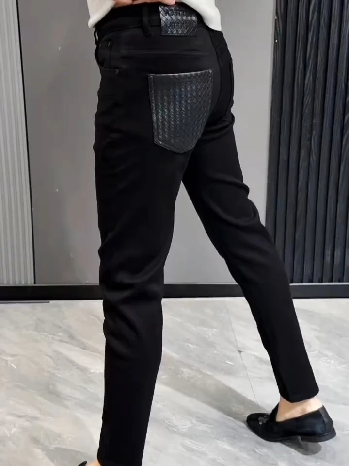 

Высококачественные мужские джинсы: новая коллекция весна-осень, модные, универсальные, премиум-класса, стильные, для делового стиля, со средней посадкой, облегающие.