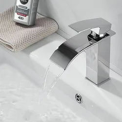 Waterfall Wash Basin Stainless Steel High And Low Faucet Black Hot And Cold Toilet Wash Basin Bathroom Home