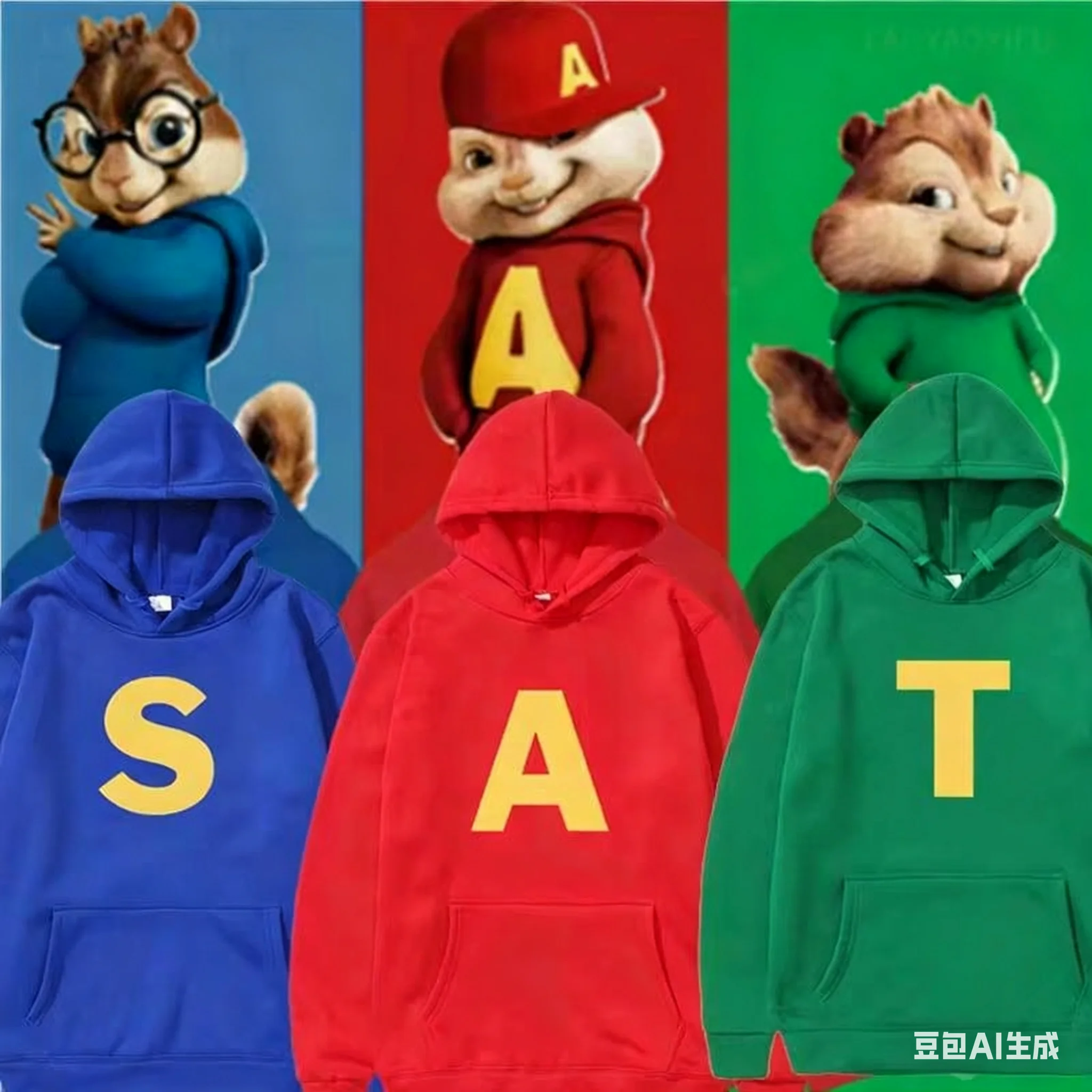 Alvin and The Chipmunks 2026 Fashion Uni Casual Sportswear Men's Hoody Alvin Chipmunk Cosplay Costume Kid  Pullover Top