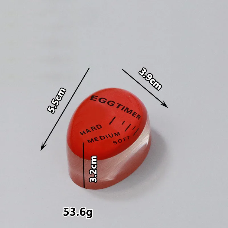 1pcs Egg Color Changing Timer Eco-Friendly Resin Egg Timer Red Timer Tools Yummy Soft Hard Boiled Eggs Cooking