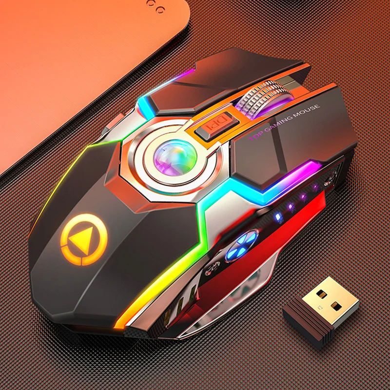 Draadloze Muis Usb Draadloze Muis Stille Ergonomische Muis Rgb