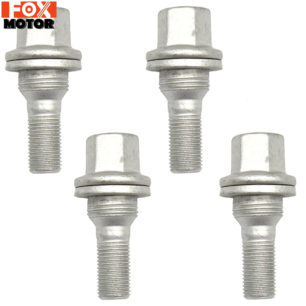 4x Car Wheel Bolts Nuts 17mm Hex M12x1.25 For Citroen C2 C3 C4 C5 C6 Jumpy Saxo Xsara Fiat Scudo Peugeot 106 206 207 307 308 406