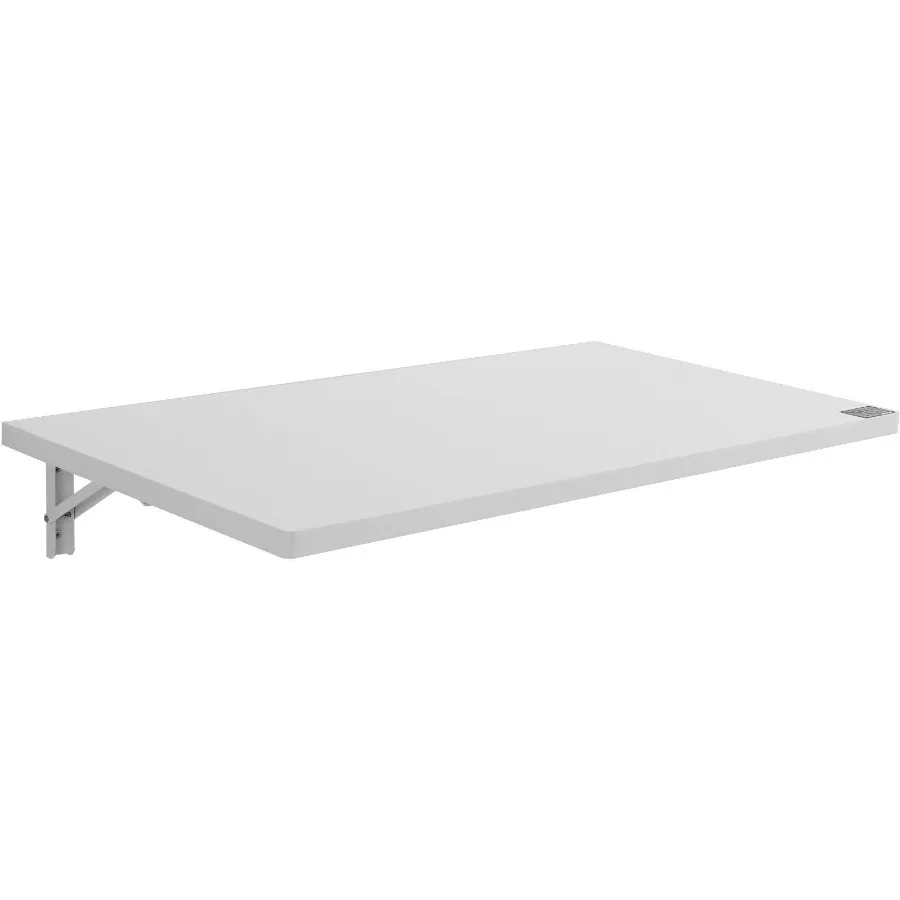 

Wall Mounted Folding Table 35.43 x 19.69 Wall Mount Drop Leaf Table Floating Desk with Iron Bracket Fold Down Desk for Small S