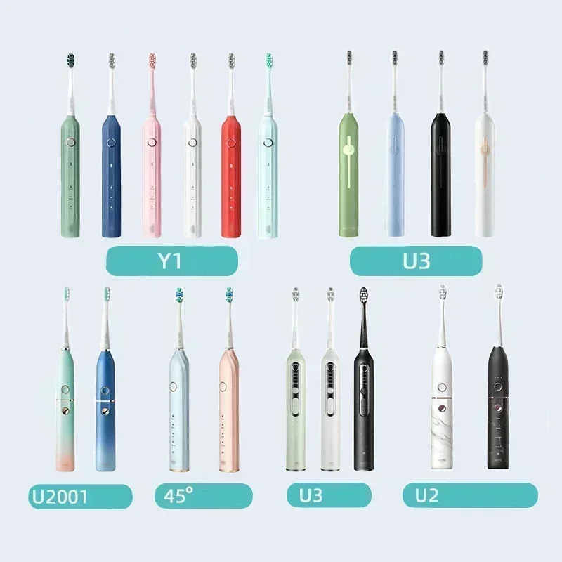 Usmile 진공 교체 브러시 헤드, 소프트 듀퐁 소닉 전동 칫솔 청소 노즐, Y1S, Y4, U1, U2, U3, P1, P4 용, 10 개