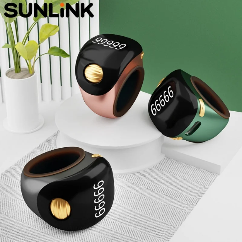 

1pc Counter smart ring Silent Bead waterproof Clicker with LED screen Display for Middle East Arab Muslim Prayer