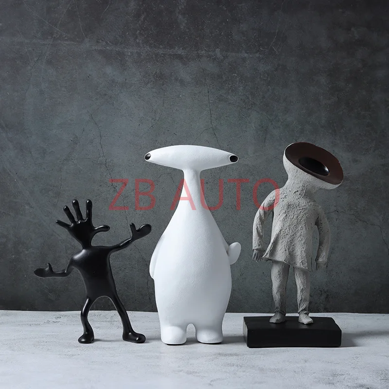 Cute cartoon abstract resin ornaments home model room sales office children's room entrance bookcase