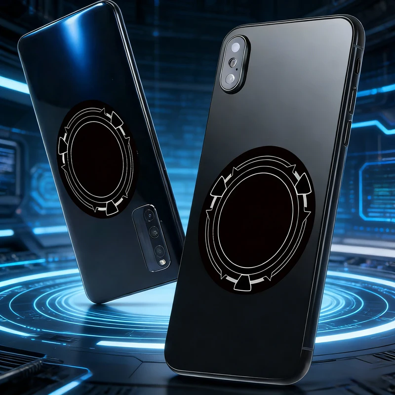 

Металлическая кольцевая пластина для мобильного телефона с поддержкой беспроводной зарядки MagSafe, железная магнитная пластина для автомобильного держателя, наклейка на радиатор для iPhone Pro и Samsung