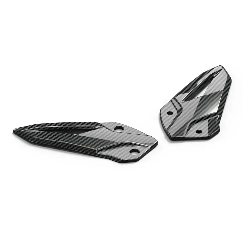 Carbon-look Motorcycle Accessories Heel Guard Plates Foot Rests For Kawasaki ZX-4R ZX-4RR ZX4R 2023-2024