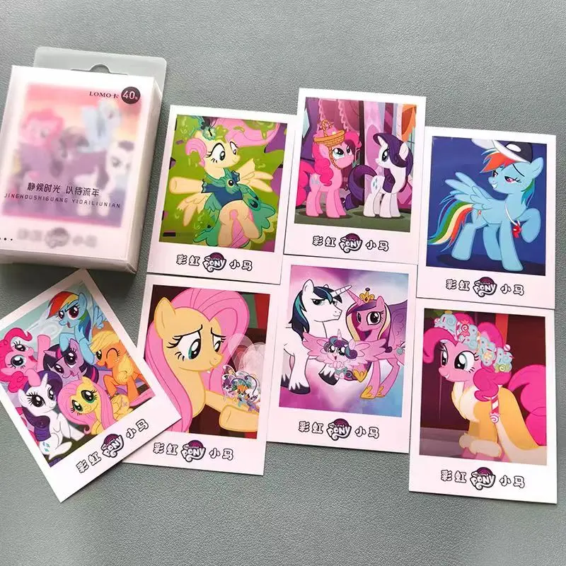 My Little Pony LOMO Card Rainbow Pony Daisy Luna Twilight Sparkle Peripheral High-definition Polaroid Photo Card Girl Gift