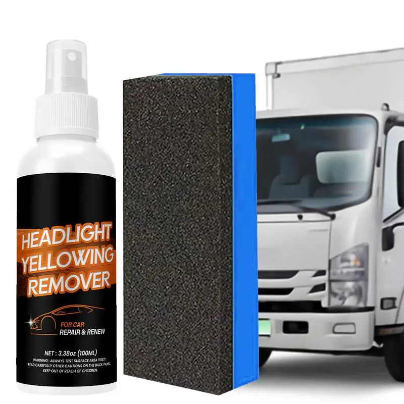 Headlight Restoration Kit Yellowing Remover For Headlights With Sponge Car Headlight Restoration Filling Scratches Headlight