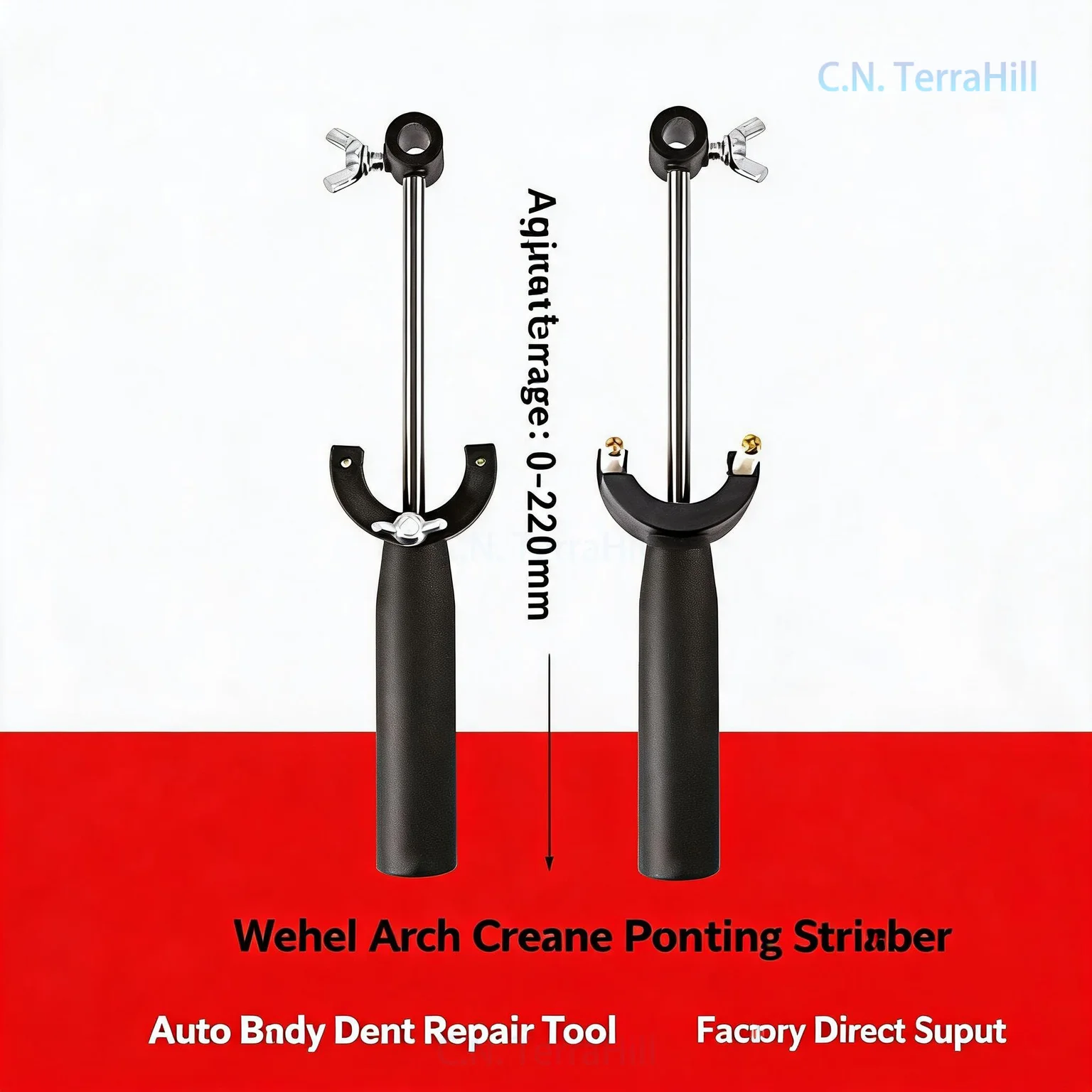 Auto Body Dent Repair Tool, Paintless Dent Removal Kit with Wheel Arch Crease Line Drawing Gauge, Car Panel Restoration Scratch