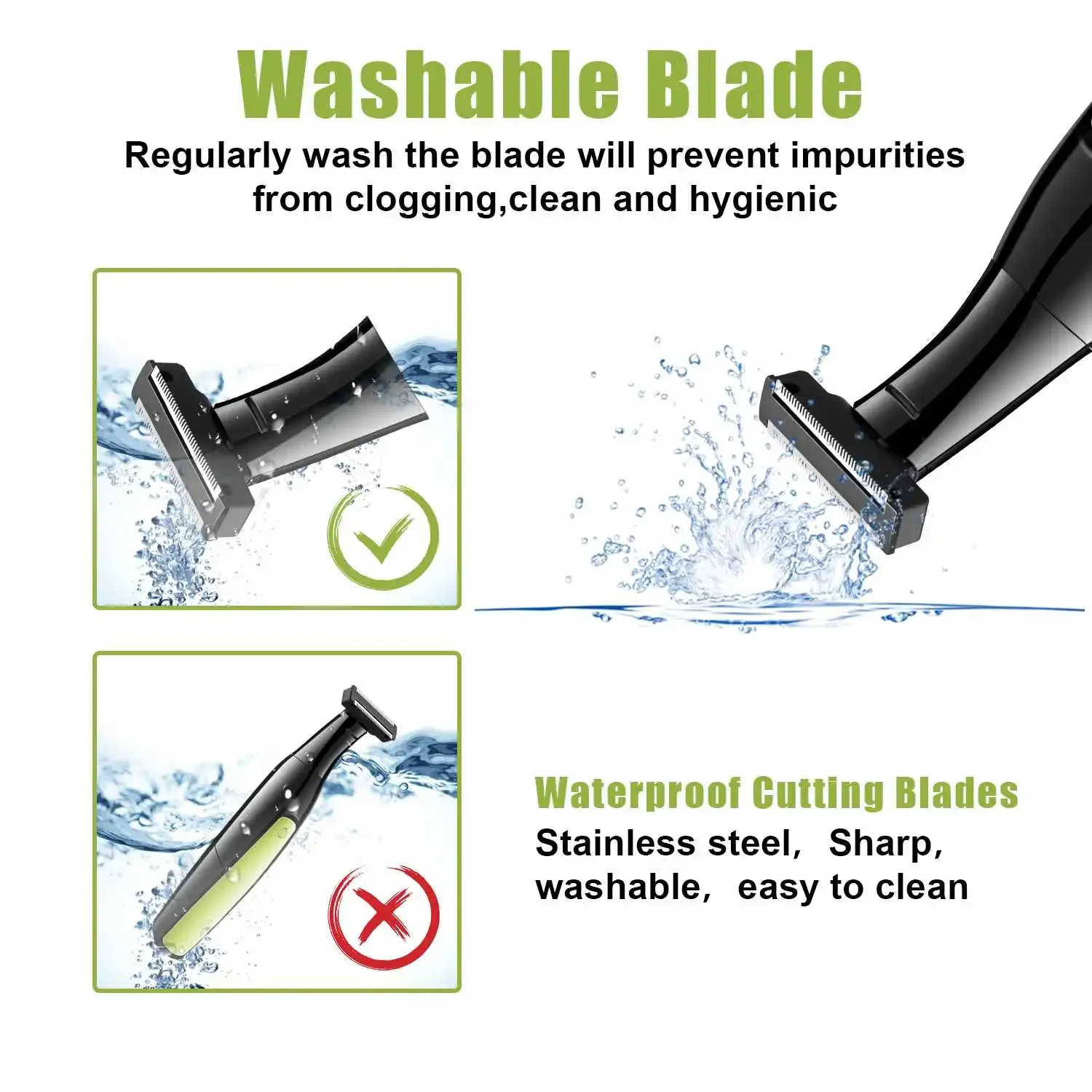 HIENA Hyn-210 Replaceable Safety Razor Classic Hair Remover for Men and Women 7-head Facial Beard Shaver Hair Trimmer