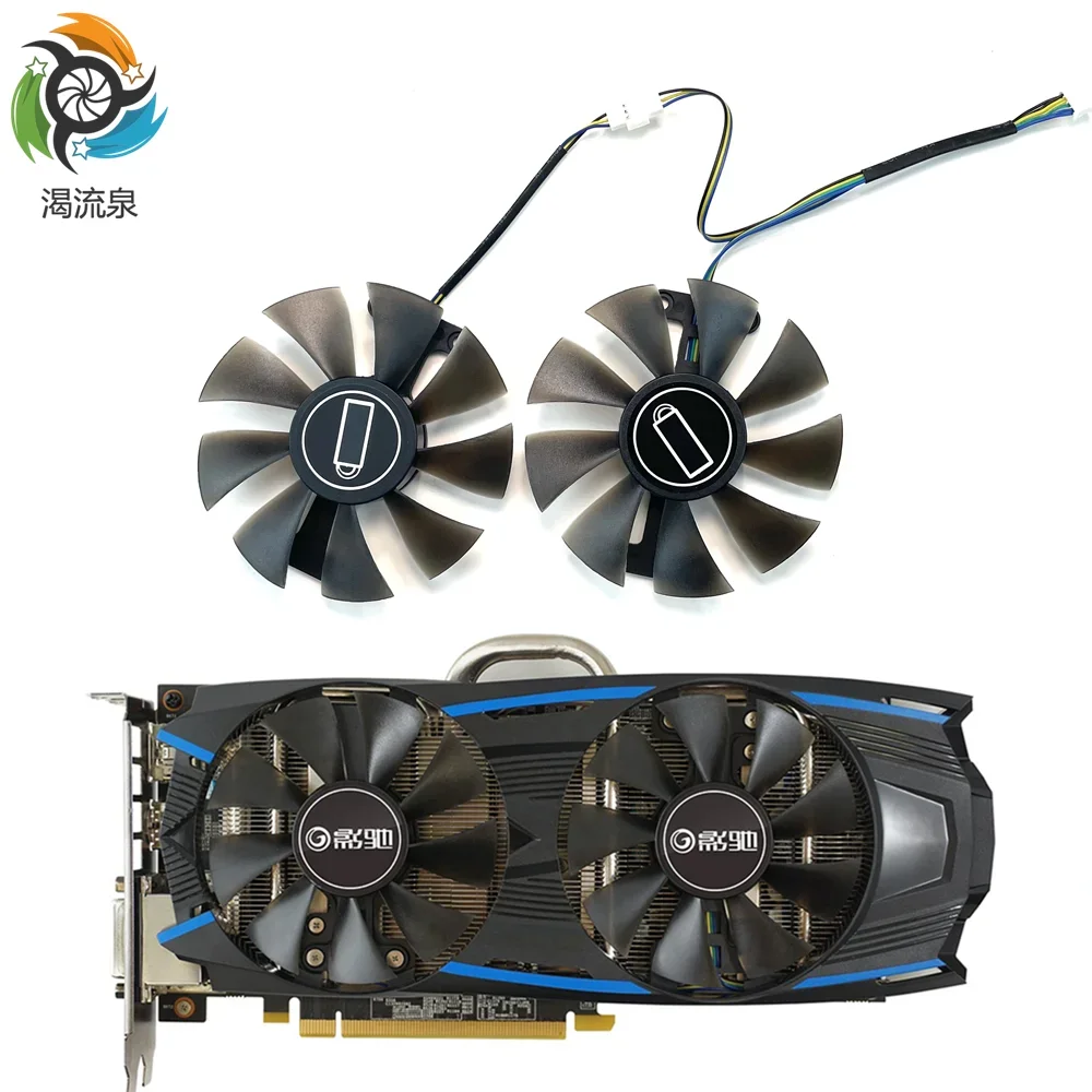 GTX1060 VGA Cards Ventilador de refrigeração, GPU Cooler para KFA2 GALAX GeForce GTX1060, GPU, 6GB, GA91S2H, GTX 1060, EXOC, 3GB, 2 peças por conjunto