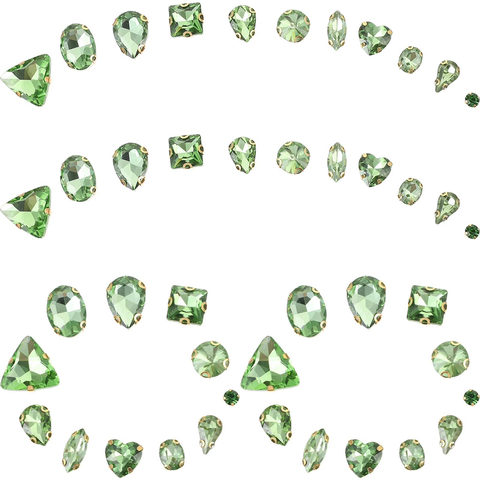 

130Pcs Glass Sew on Rhinestones Claw Design Durable DIY Clothes Accessories Decorative Rhinestones for Dress Jewelry Craft