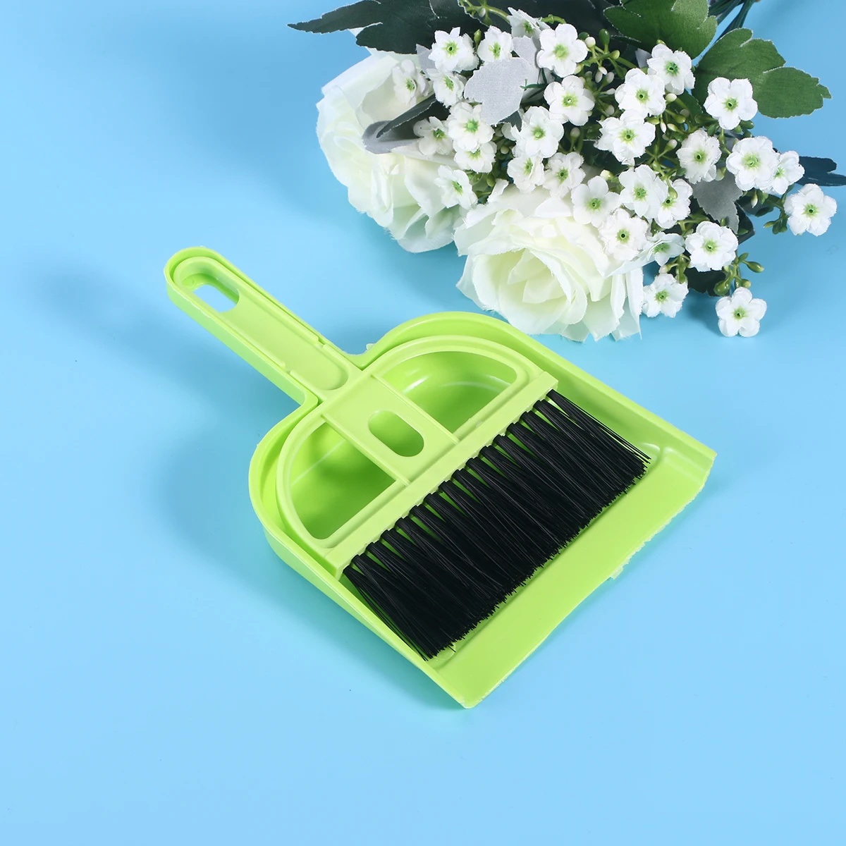 

Mini Broom Dustpan Set Portable Cleaning Tools Cage Pet Nest Household Supplies Reusable Efficient Green