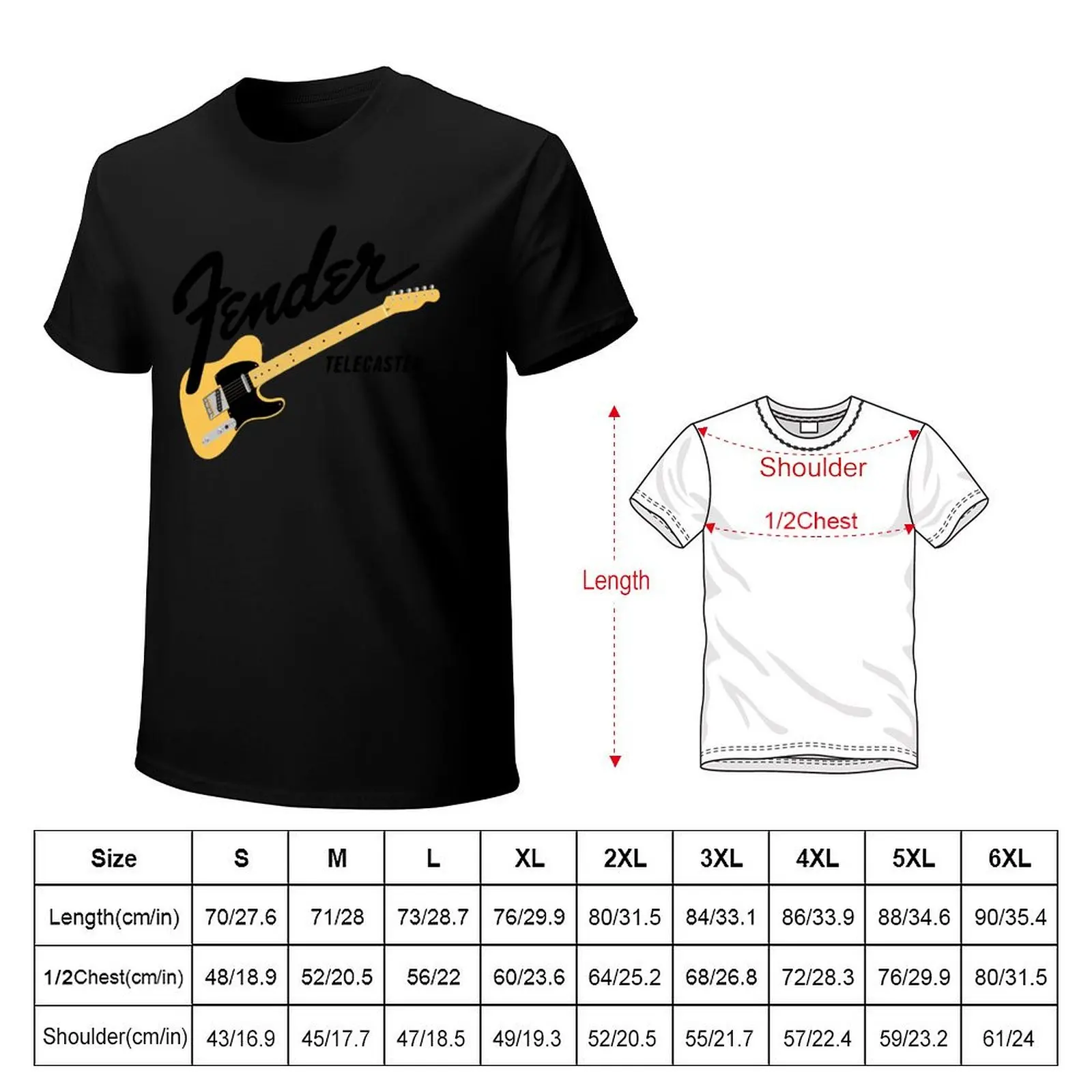 Guitar For Fan T-Shirt Trendy Pattern T-Shirt for Men