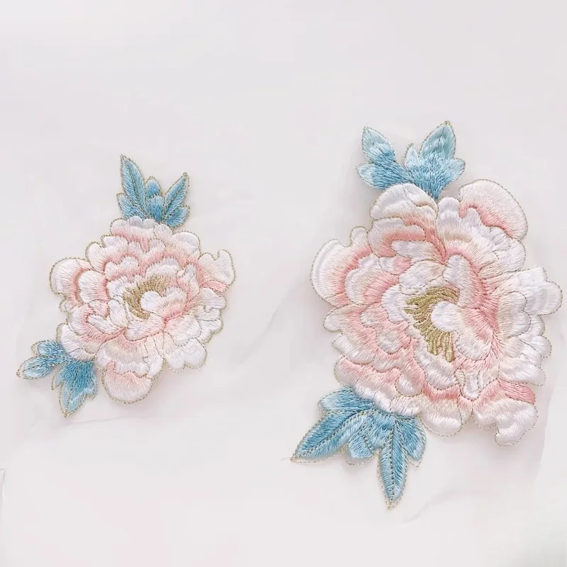 

2 Pieces, New Color Pink Exquisite Accessories Handmade DIY Wedding Dress Clothing Dress Decoration Materials Decal Patches