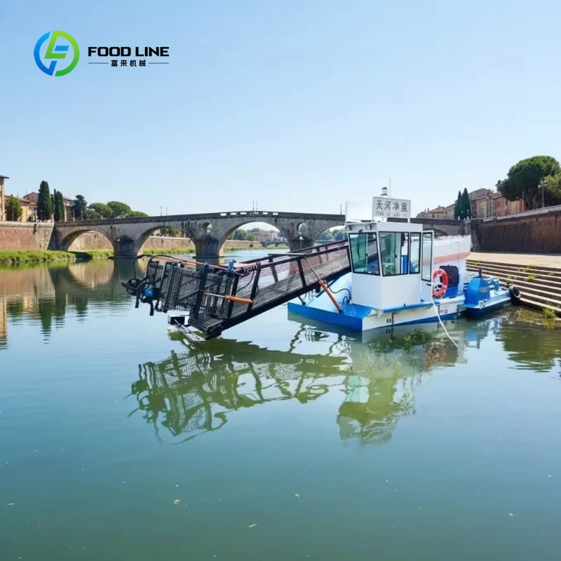 Customized Large Plant Harvester with Engine | Durable Marine Grade Steel Harvester for Global Water Restoration