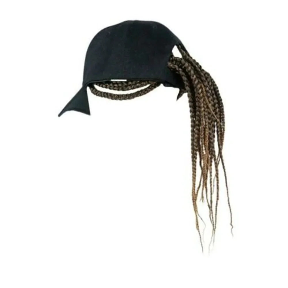 Sommer Unisex Dame Männer Baseball Kappe Hut Mit Dreadlocks Perücke Hip-Hop Punk Schmutziges Haar Geflecht Visiere Hüte – Detail 7