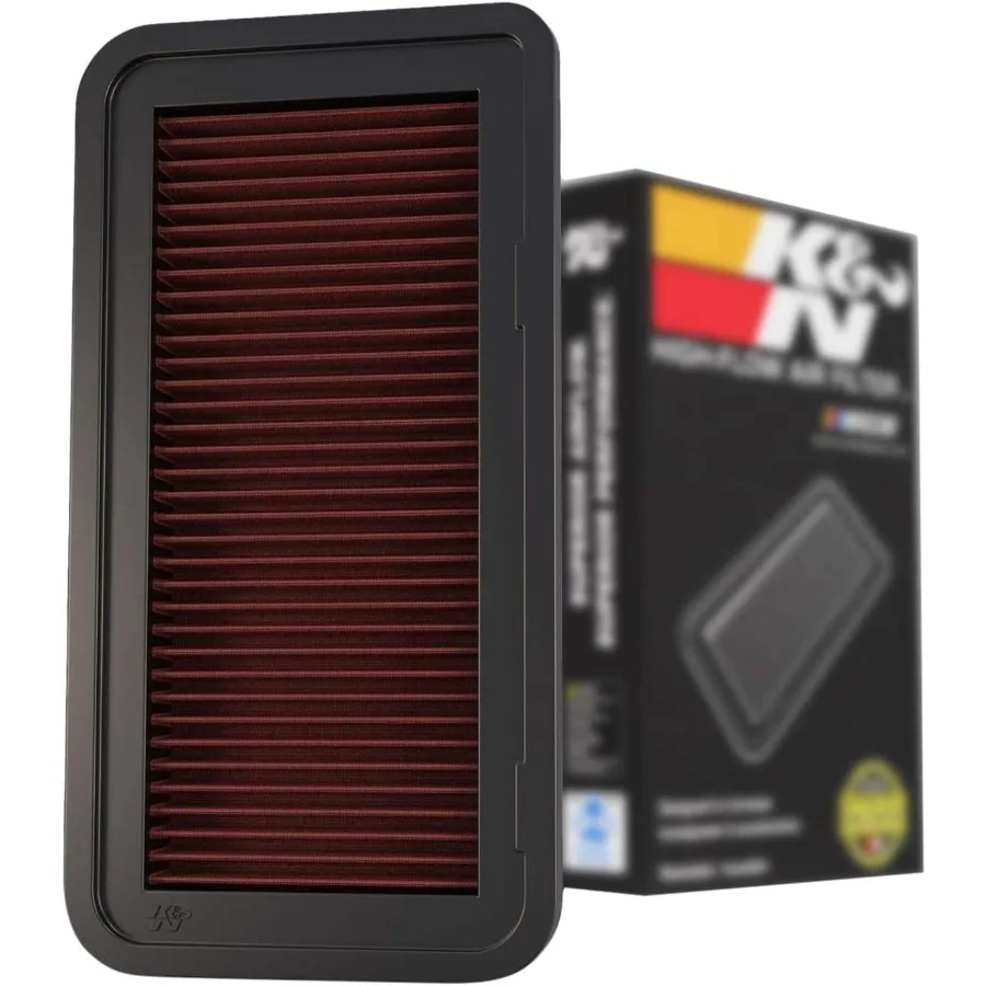 

HighFlow Original Lifetime Engine Air Filter for Enhanced Performance: Premium Washable Design Increases Power and Efficiency I