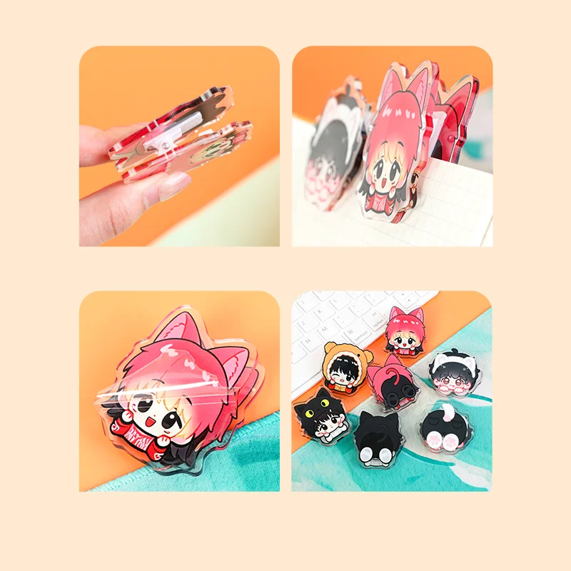 Custom Acrylic Binder Clips Deco Planner Clips Paper Clamp Office Decorative Supplies PP Clip for Paper Customized Clips
