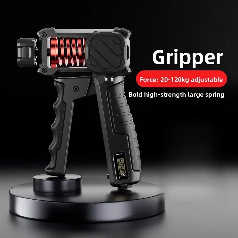 Ejercicio de rehabilitación del entrenador de fuerza de agarre de conteo electrónico ajustable de material compuesto de polímero