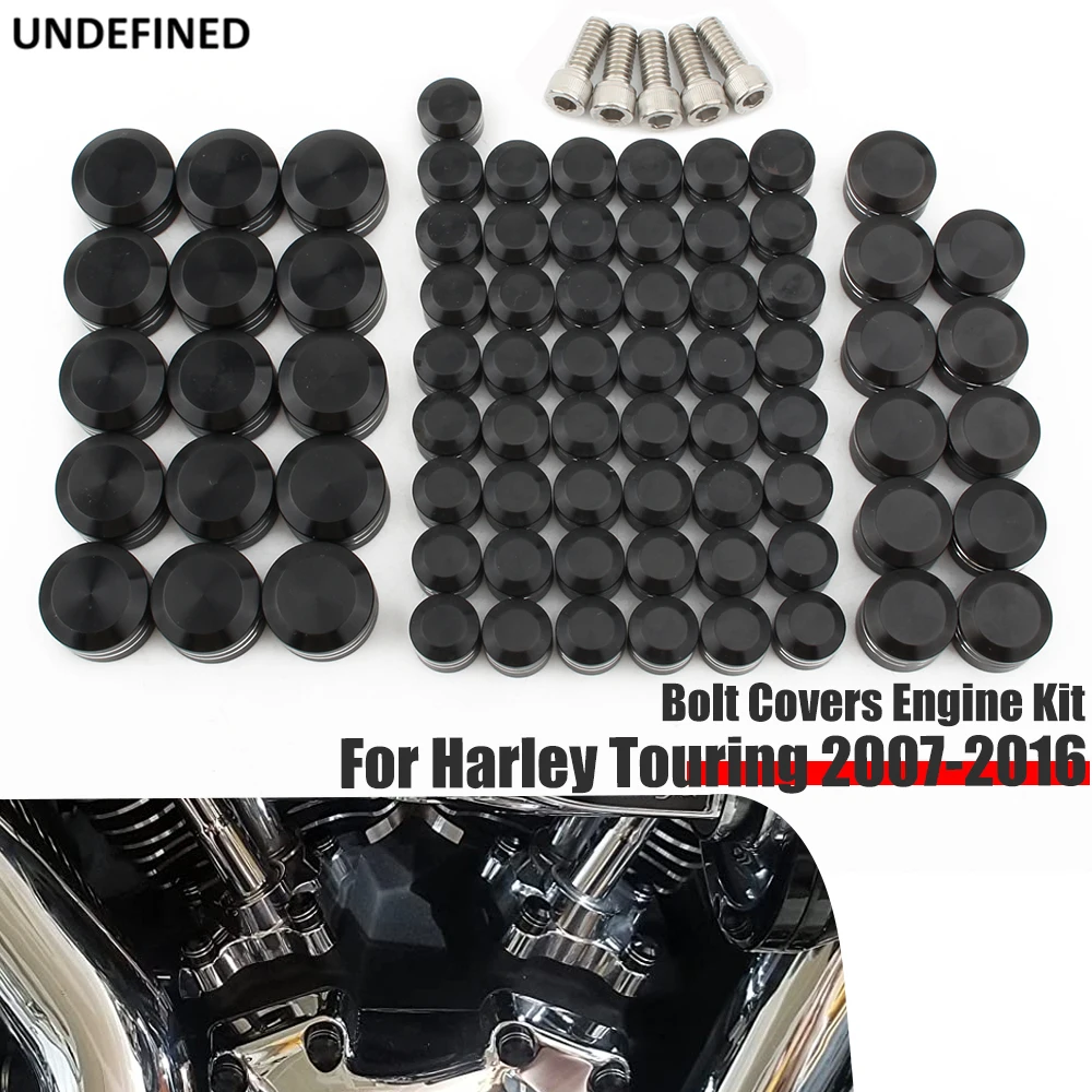 

Bolt Covers Engine Kit for Harley Touring Road King Electra Street Road Glide FLT FLH 2007-2016 Twin Cam Toppers Head Bolts Caps