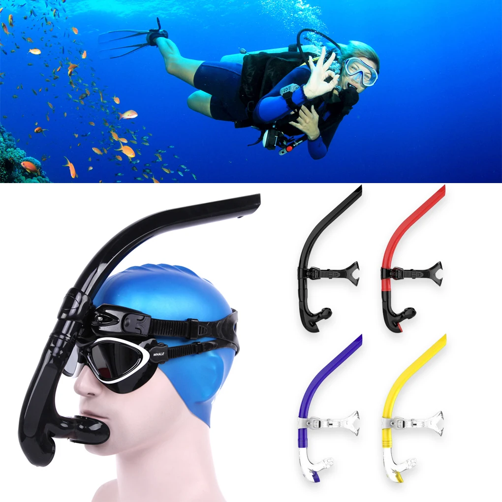 Tubo di respirazione per snorkeling in Silicone con testa anteriore bocchino per addestramento professionale attrezzatura subacquea accessorio per immersioni per