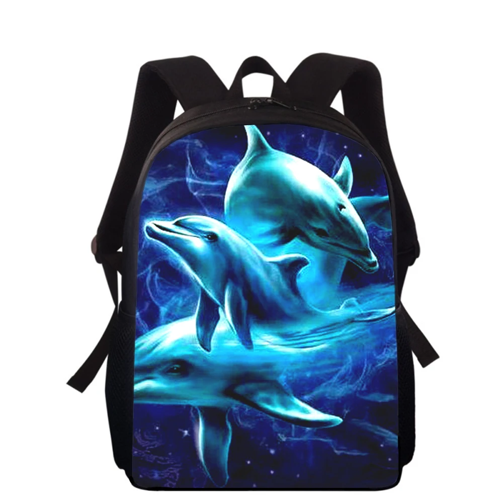 Delphin Tier 16 "3D-Druck Kinder Rucksack Grundschule Schult aschen für Jungen Mädchen Rucksack Schüler Schulbuch Taschen Reisetasche